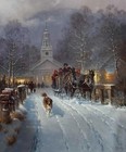 Christmas in the village G Harvey Print Signed Numbered 10393 COA Ltd Ed Mint — photo 1