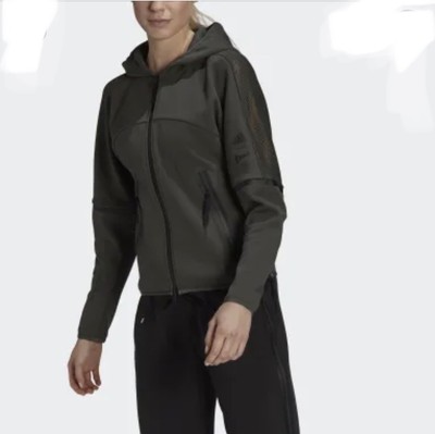 Adidas X Parley Hood Mesh Back Track Top Jacket Sweatshirt Zip MSRP $140 NEW