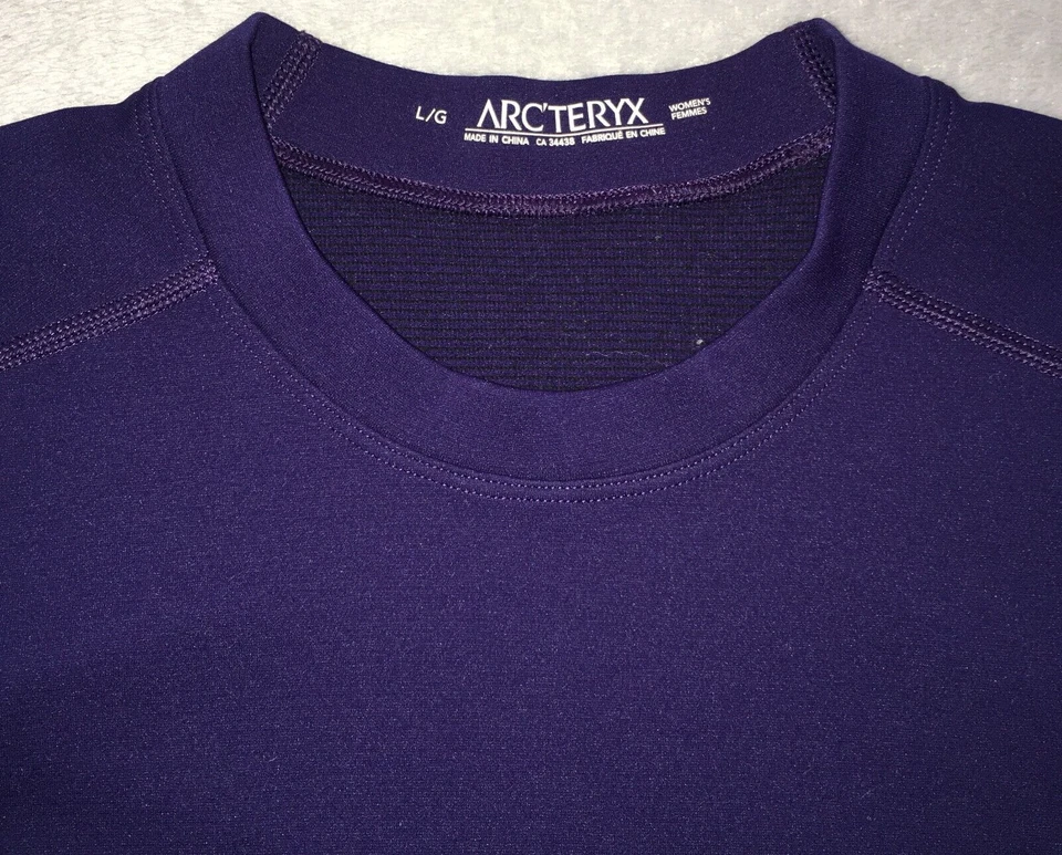 Arcteryx Mujer Azul Térmico Capa Base Camisa Manga Larga Jersey Talla L Foto 2 de 4