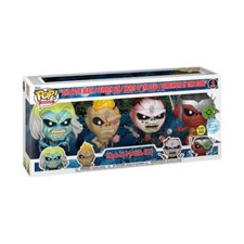 ¡FUNKO POP! ROCKS: IRON MAIDEN - EDDIE 4 PIEZAS (JUEGO DE CAJA BRILLANTE EN LA OSCURIDAD ( .