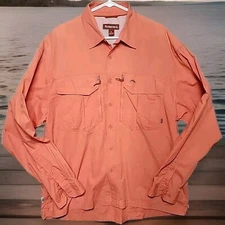 Simms 3xDry Salmon Button Up Fly Fishing Shirt Men's Size XL