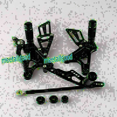 Black CNC Aluminum Adjustable Racing Rearsets Footpegs For Yamaha YZF R1 09-2013