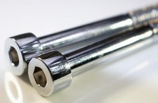 M8 1.25 70mm Polished chrome allen socket head Qty 2pcs made in the USA