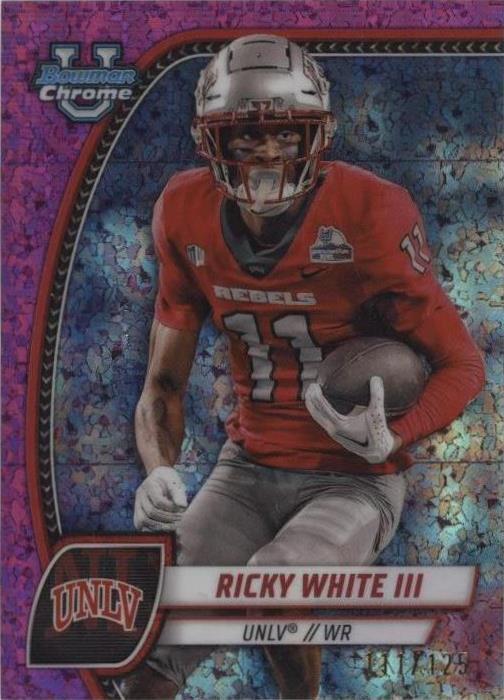 2024 Bowman University Chrome - Ricky White III #153 Fuchsia Mini ...