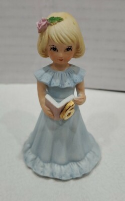Enesco Growing Up Birthday Girls SIX 6 Blonde Hair