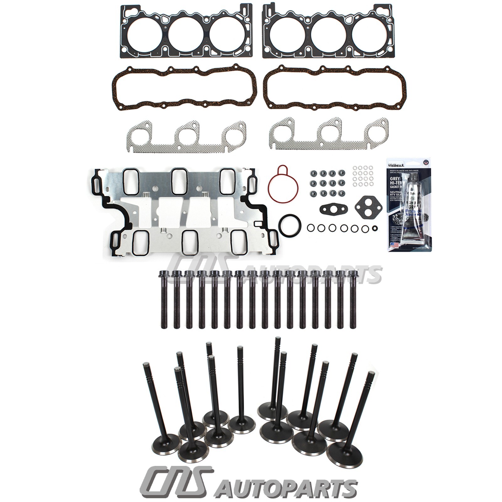 Head Gasket Bolts Intake Exhaust Valve Kit For 9700 Ford Explorer 4.0L