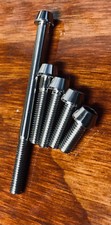 4pcs TITANIUM Ti Tapered Socket Head Cap Bolt M6X15 20 25 30 80mm M6x1.0mm SHCS
