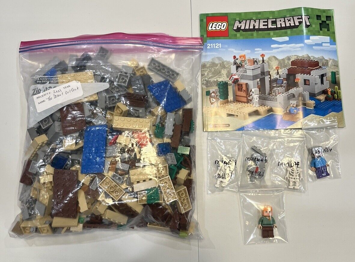 LEGO Minecraft - The Desert Outpost - Set #21121 - 100% Complete + Instructions