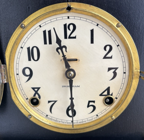 Antiguo Reloj de Salón Ingraham Mantle 1890 - 1905 Video - Limpio - TODO ORIGINAL - Imagen 3 de 11