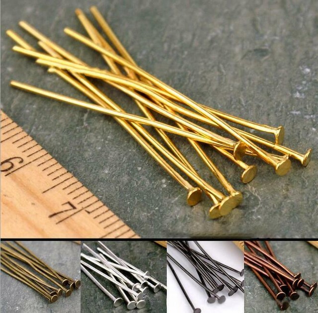 100X Flat Head Pins Jewelry Necklace Charm Earring Jewelry Making DIY