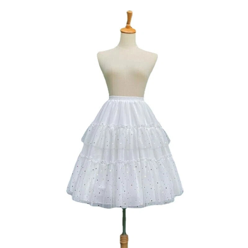 Sottogonna In Tulle LUNGO SOTTOVESTE NERO Retrò Sottogonna Anni 50 Swing Vintage Gonna Rockabilly EUR 18,40 - IT Sottogonna Bianca - Foto 11