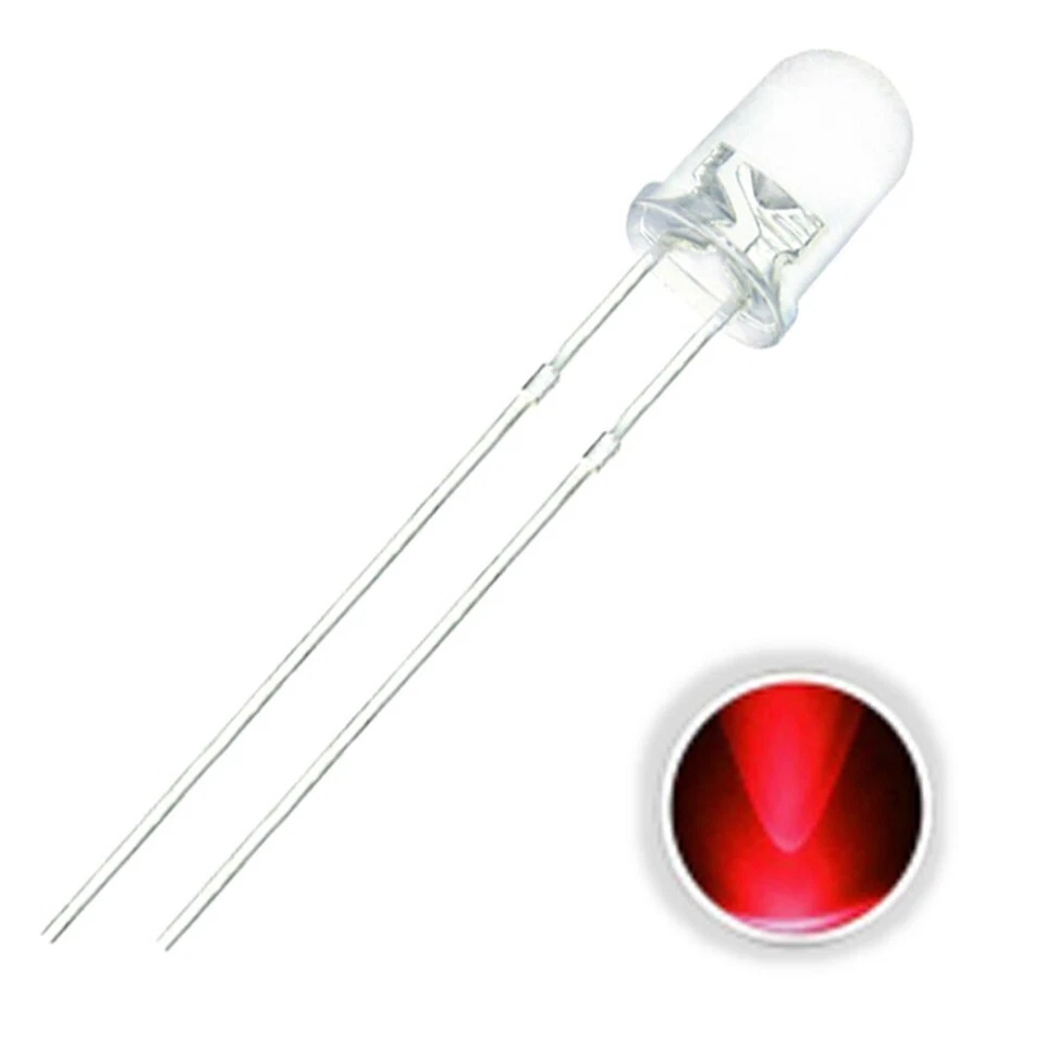 3mm LED Diode Superhell Rund Ultrahell 30° Blau Rot Grün Gelb Orange Weiß UV - Bild 4 von 4