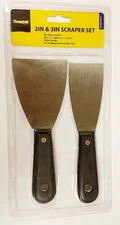 SET OF 2 PIECE SCRAPER 2" 3" MULTI PURPOSE REMOVE PAINT WALLPAPER STRIPPER TOOL