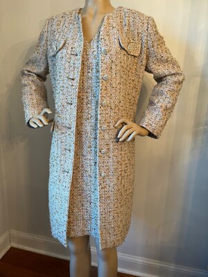 NWT St. John Collection Dress Topper Long Jacket Gold sequins Knit Women's  16 | eBay