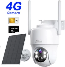ANRAN 4G LTE Cellular Solar Battery Power Security Camera Wireless Outdoor Audio