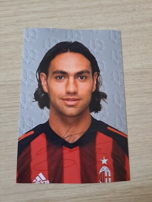 AUTOGRAPH PAOLO MALDINI AC MILAN PANINI CALCIO CARD CAMPIONI 2001