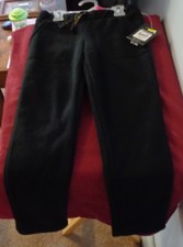 NWT GIRLS ATHLETIC WORKS ELASTIC WAIST BLACK PANTS SIZE X SMALL