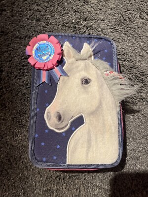Depesche Miss Melody Pferd Federmappe 3 Fach Mäppchen Schule Blau