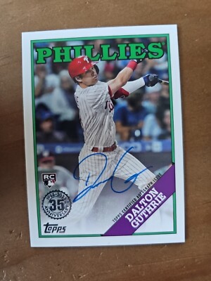 2023 Series 2 1988 Topps Baseball Dalton Guthrie #88BA-DGU Rookie Auto RC