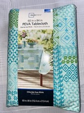 Peva NEW Tablecloth 60X84 Rectangle Mainstays Non-woven backing. Chloride Free