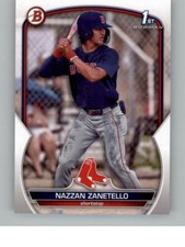 2023 Bowman Draft Nazzan Zanetello BD-3 Boston Red Sox