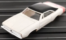 Dodge Charger White Black Top JL TJet HO Slot Car BODY for AURORA autoworld DASH