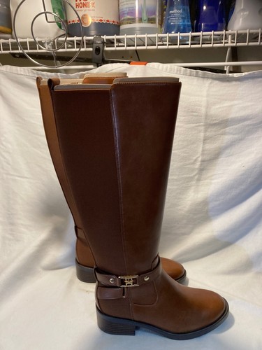 Tommy Hilfiger Twiyla Riding Boots (Dark Natural) 6M - Picture 4 of 13