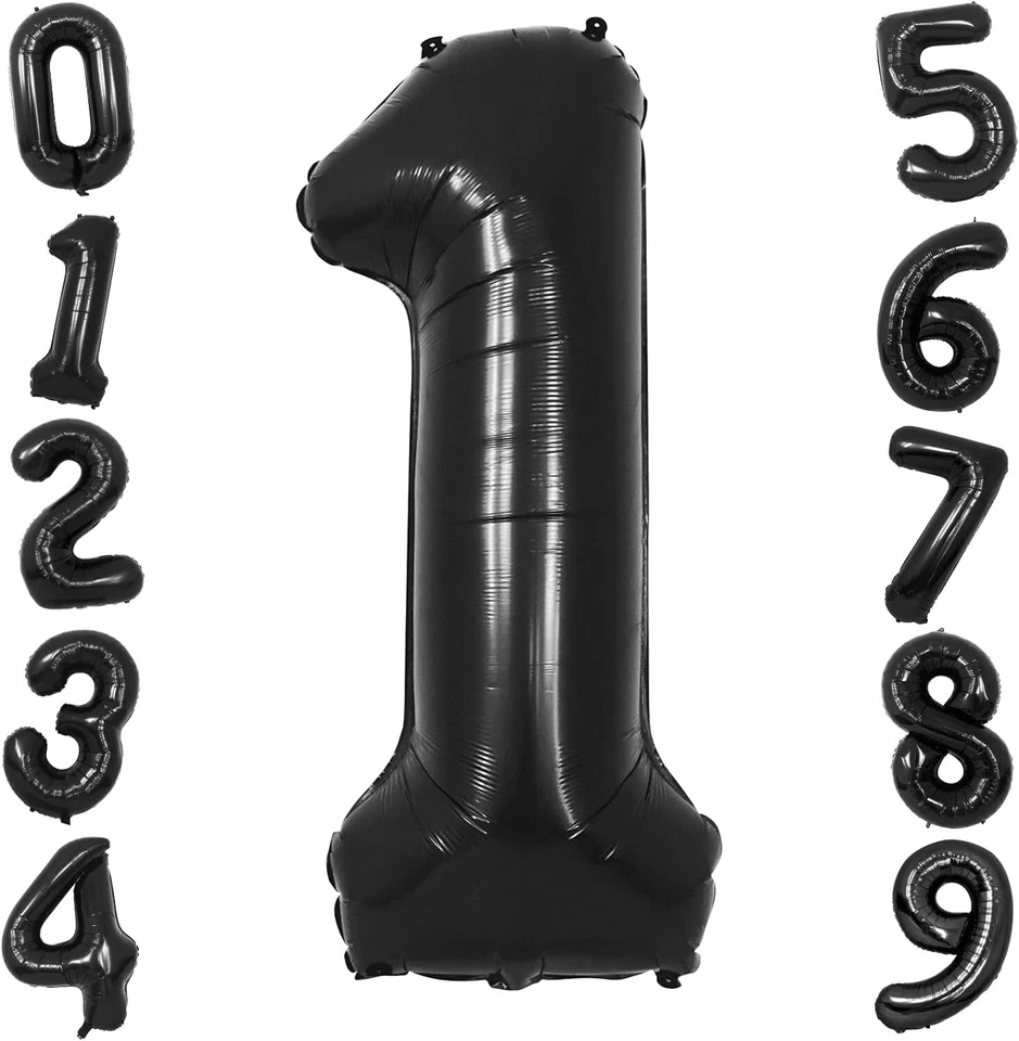 GLOBOS DE ALUMINIO NÚMERO 16"" Edad Cumpleaños Autoinflables AIRE Boda Fiesta Decoración Reino Unido Foto 2 de 4