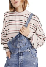 Free People FP Steph Tee Heather Pastel Combo L/S 2 Size XS**