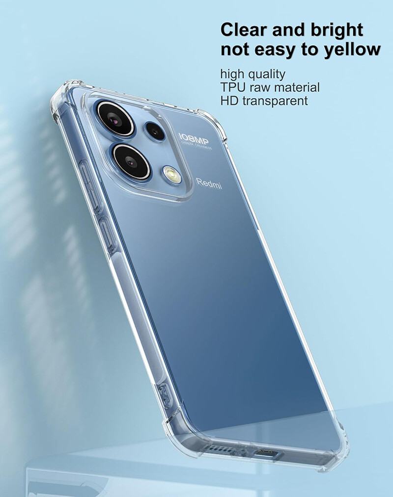 Cover in Gel TPU Trasparente per XIAOMI REDMI Note 12 4G, Ultra Sottile 0,33 mm, Morbido Flessibile, Custodia Silicone