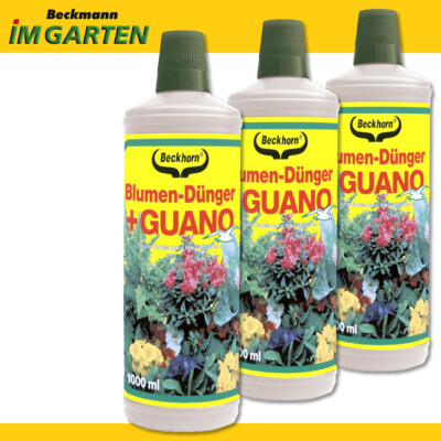 Beckmann 3 x 1 l Beckhorn Blumen-Dnger + Guano Universaldnger Zierpflanze  | eBay.de