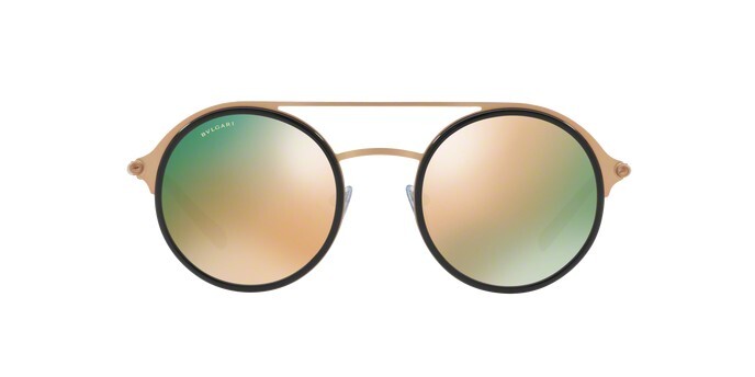 Bvlgari BV 5042 20134Z Gold Frame Mirrored Lens Sunglasses $599