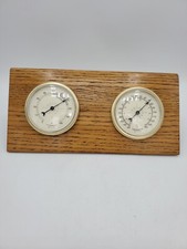 Vtg Hydrometer & Thermometer On Oakwood, Made In USA