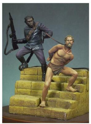 New 1/32 54mm Ancient Warrior Include 2 Figures With Base Resin Model Unassemble
