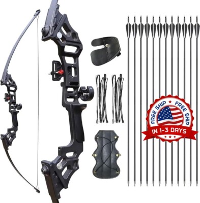 Kit D'arc Recurvo 40 Lbs Pour Adultes - Couleur Violet - Set De Tir à L'arc