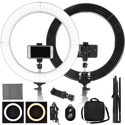 18'' LED SMD Ring Light Kit with Stand Dimmable 6600K for Makeup Phone Camera