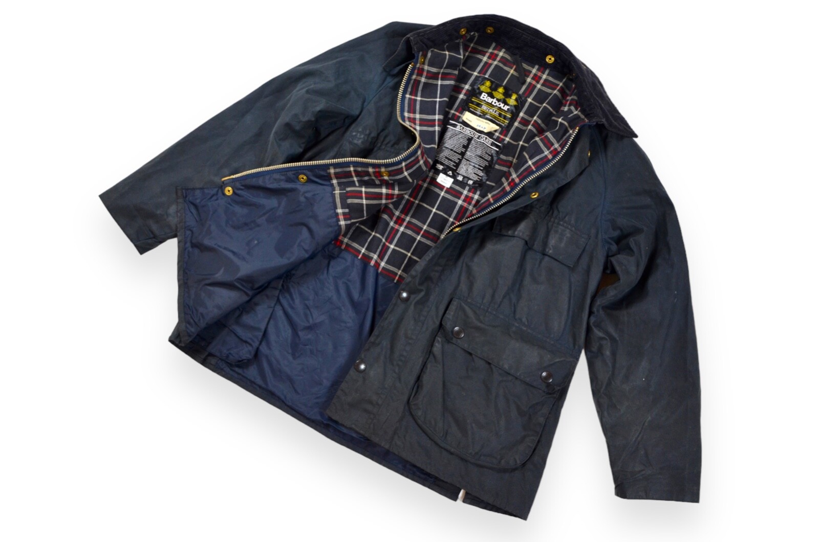 Men's Barbour Bedale Vintage Jacket A105 Blue Navy En… Gem