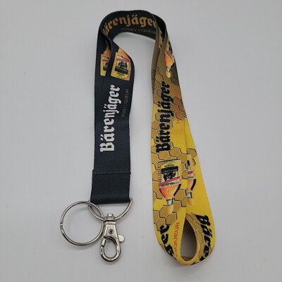 Barenjager Lanyard - Honey Liquor Neck Lanyard ID Badge Holder Metal Clip