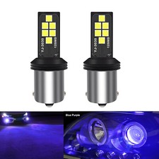 A1 Auto 2x Ba15s 1156 Led Bulb Blue Purple High Bright 3030smd Drl Daytime Light