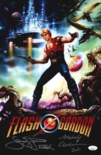 SAM JONES & MELODY ANDERSON Signed FLASH GORDON 11x17 Photo Autograph JSA COA