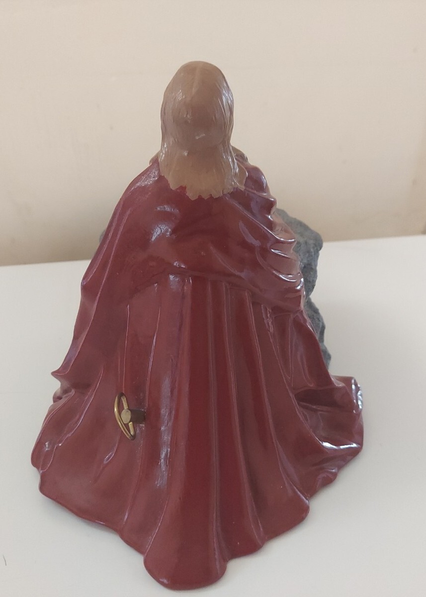 Vtg Byron Molds Jesus Praying Musical Figurine Plays Whole World In His Hands