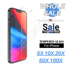 Wholesale Lot Tempered Glass Screen Protector For iPhone 11 12 13 14 15 Pro Max