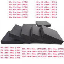 Rubber Shock Pads Black Square Anti Vibration Mat Non-slip Mats Various Size