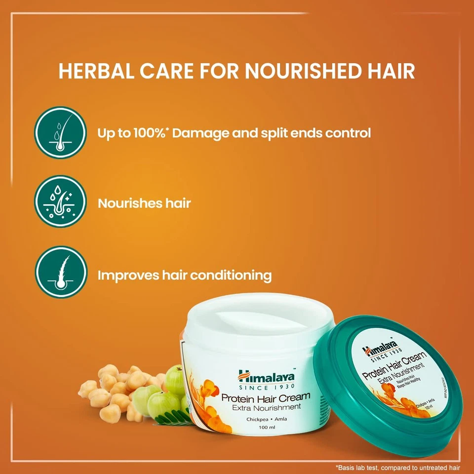 Himalaya Protein Hair Cream Controls Hair Damage Améliore Hair Hair Cream 200 ml - Photo 4/4