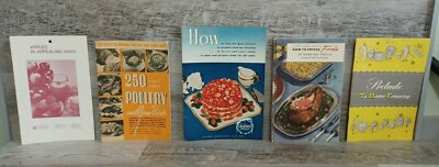 Lot of 5 Vintage Recipe Freezing Cooking Booklets 1940's & 1970's