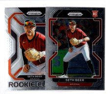 2 ct lot 2022 Panini Prizm Seth Beer Base Rookie Card #25 & Rookie Class Insert