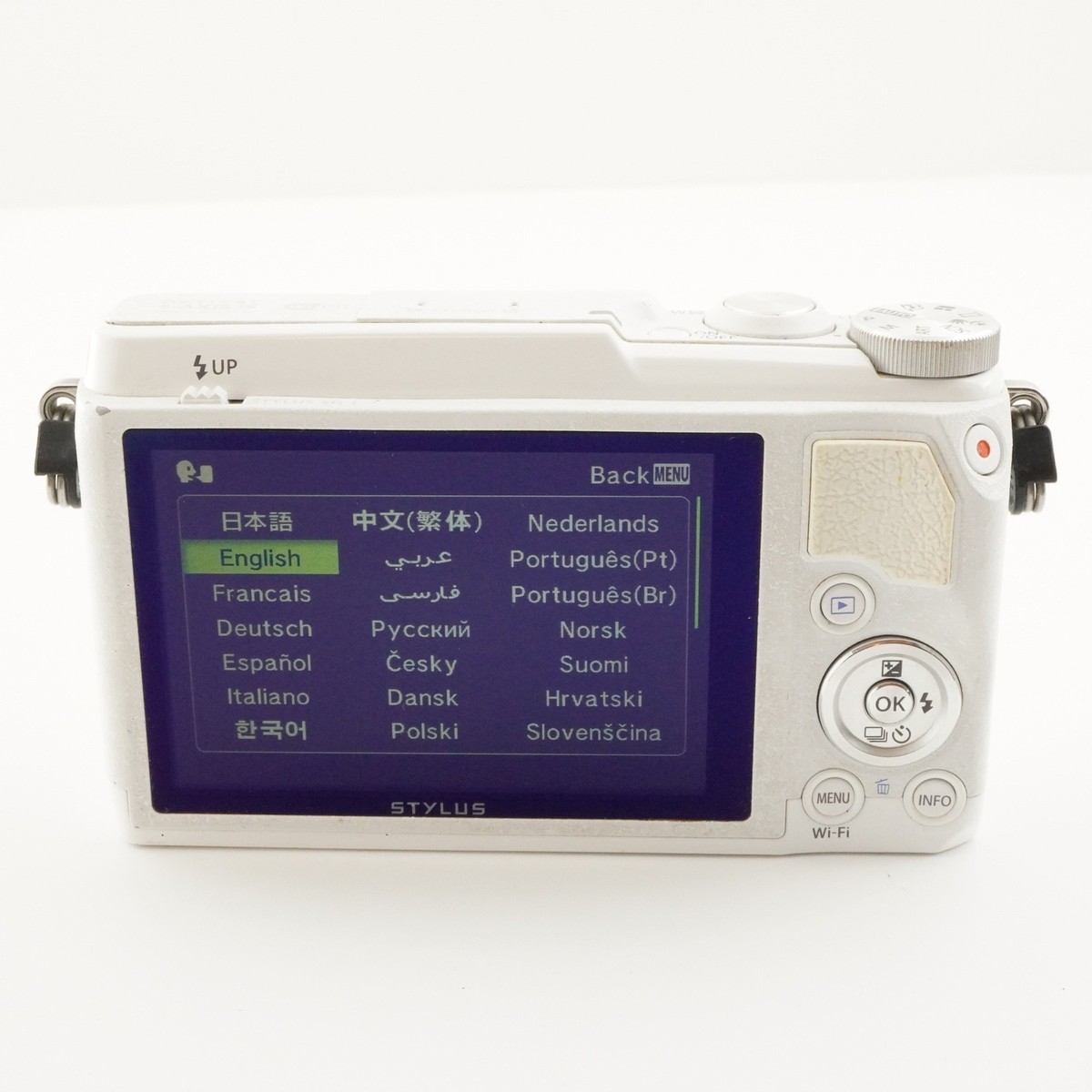 OLYMPUS STYLUS SH-1 White With 4GB SDHC Card Digital Camera from