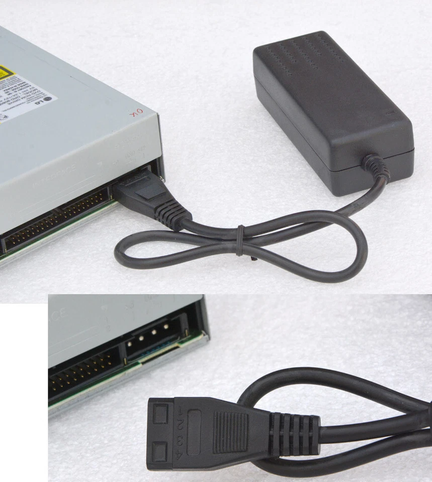 NETZTEIL 220V 12V + 5V 2A MIT DEM SPEZIALSTECKER FÜR IDE FESPLATTE CDROM DVD N97 - Bild 2 von 4