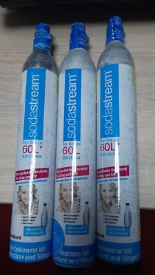 3x Co2 Kartuschen von Soda Stream befüllt und versiegelt Versandfreie Lieferung 
