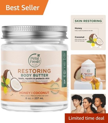 Restoring Body Butter with Honey & Coconut Oil - Nourishes & Protects, 8 Oz